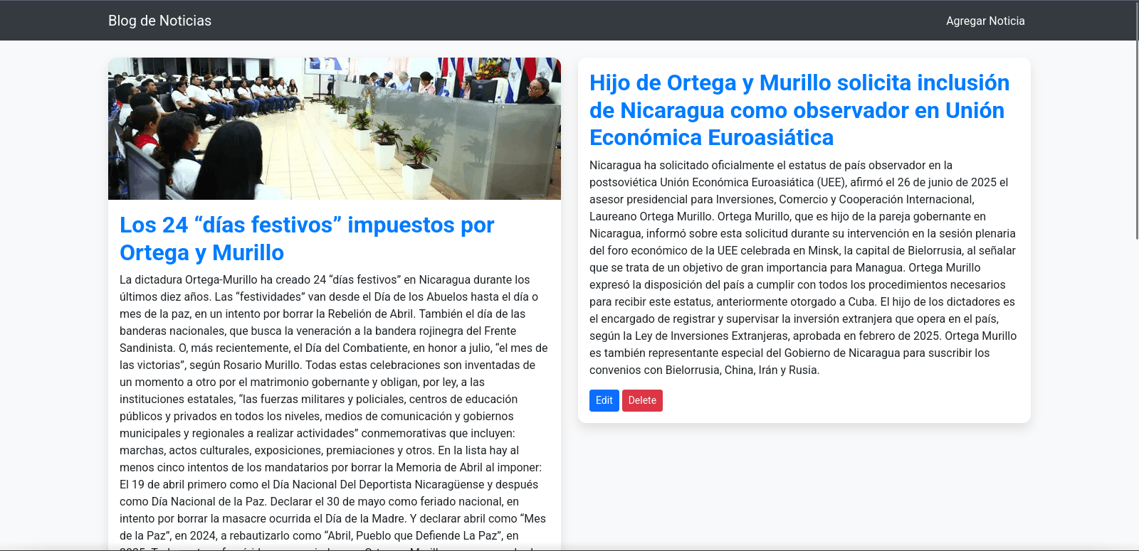 News Blog with Flask