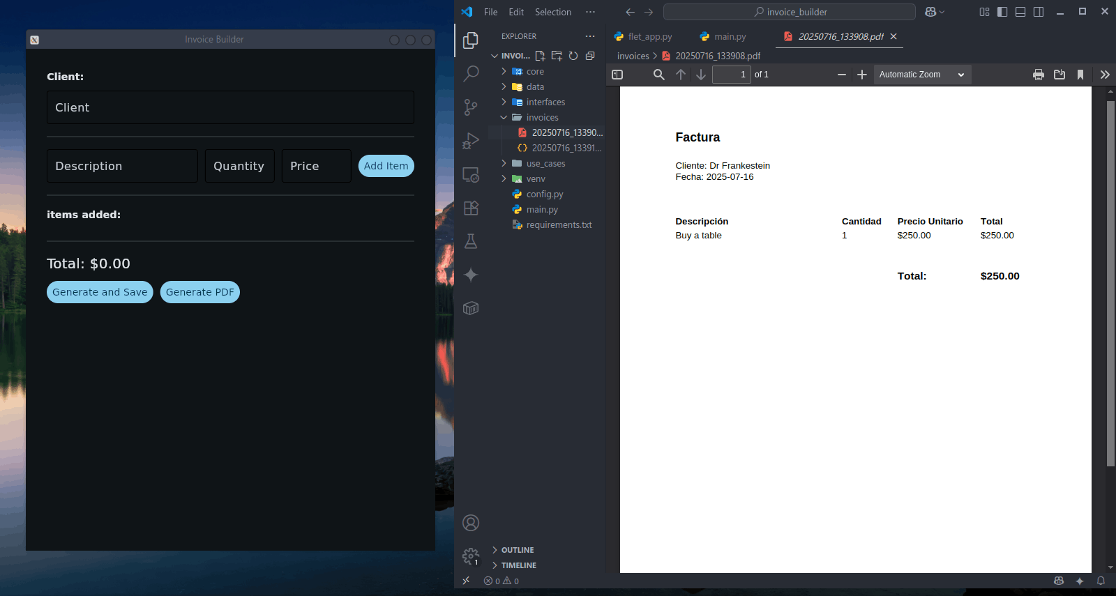 Invoice Generator Desktop App